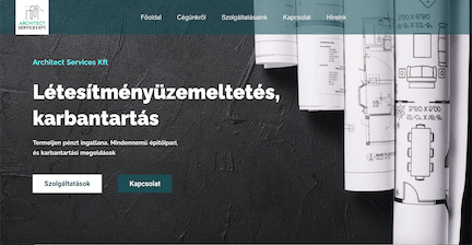 Architect Services weboldalának linkje