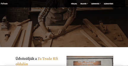 Fa Trade Kft weboldalának linkje