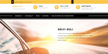 Sályi-Suli autósiskola weboldalának linkje