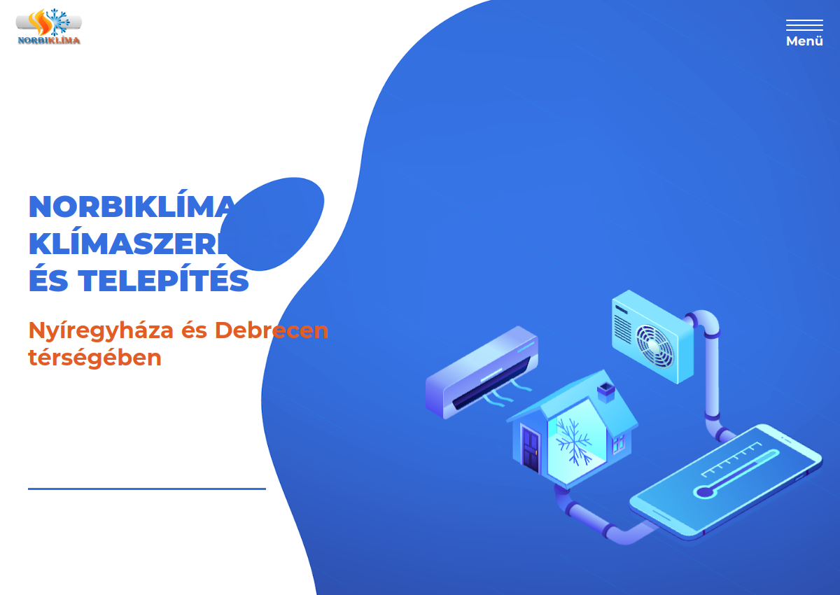 Norbiklíma, klímaszerelés weboldalának linkje