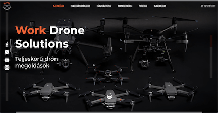 Work Drone Solutions weboldalának linkje